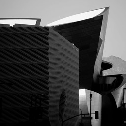 The Broad Museum in the foreground and Walt Disney Concert Hall in the backround by Dana Lance for Danajohn Photography © danajohn302