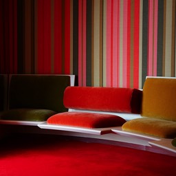 Waiting lounge of the TWA Hotel at terminal 5 JFK by Dana Lance for Danajohn Photography © danajohn302