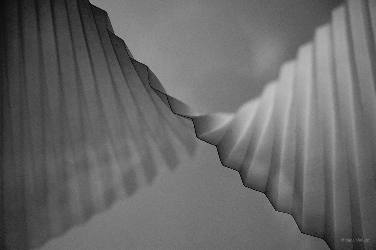 Photographic interpretation of Miri Golan's holy scrolls shot in black and white.