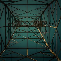 Looking up through a power line tower in frogtown by Dana Lance for Danajohn Photography © danajohn302